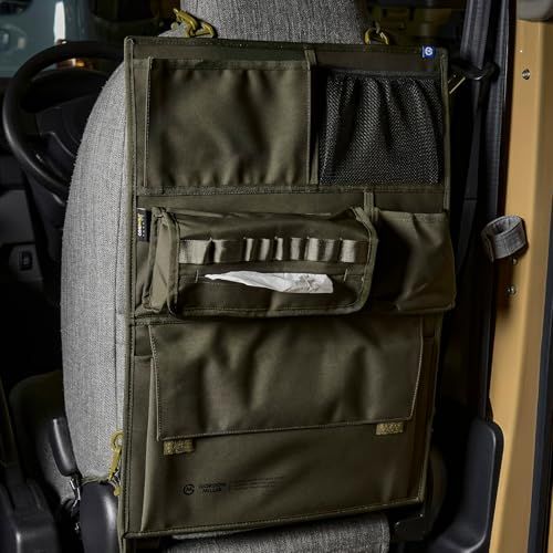 GORDON MILLER シートバックポケット コーデュラ オーガナイザー 車用 後部座席 収納 小物入れ 簡単取付 オリーブドラブ 01646558ts