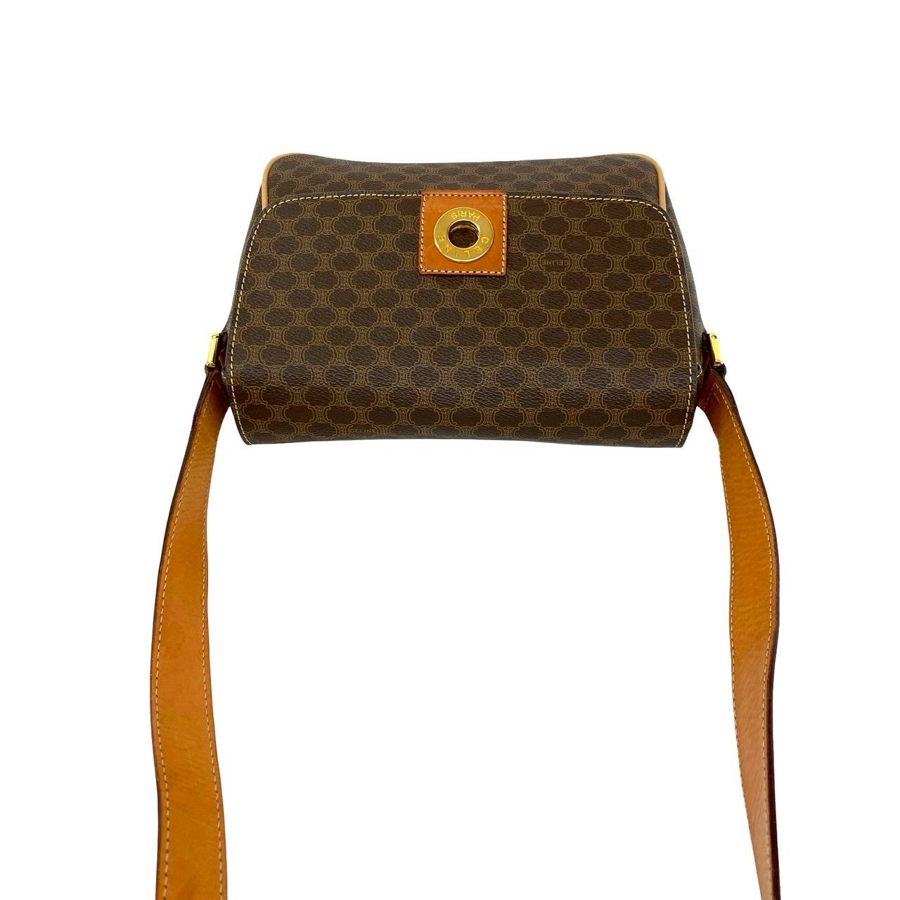 極 美品 CELINE セリーヌ マカダム ブラゾン トリオンフ ロゴ 柄 