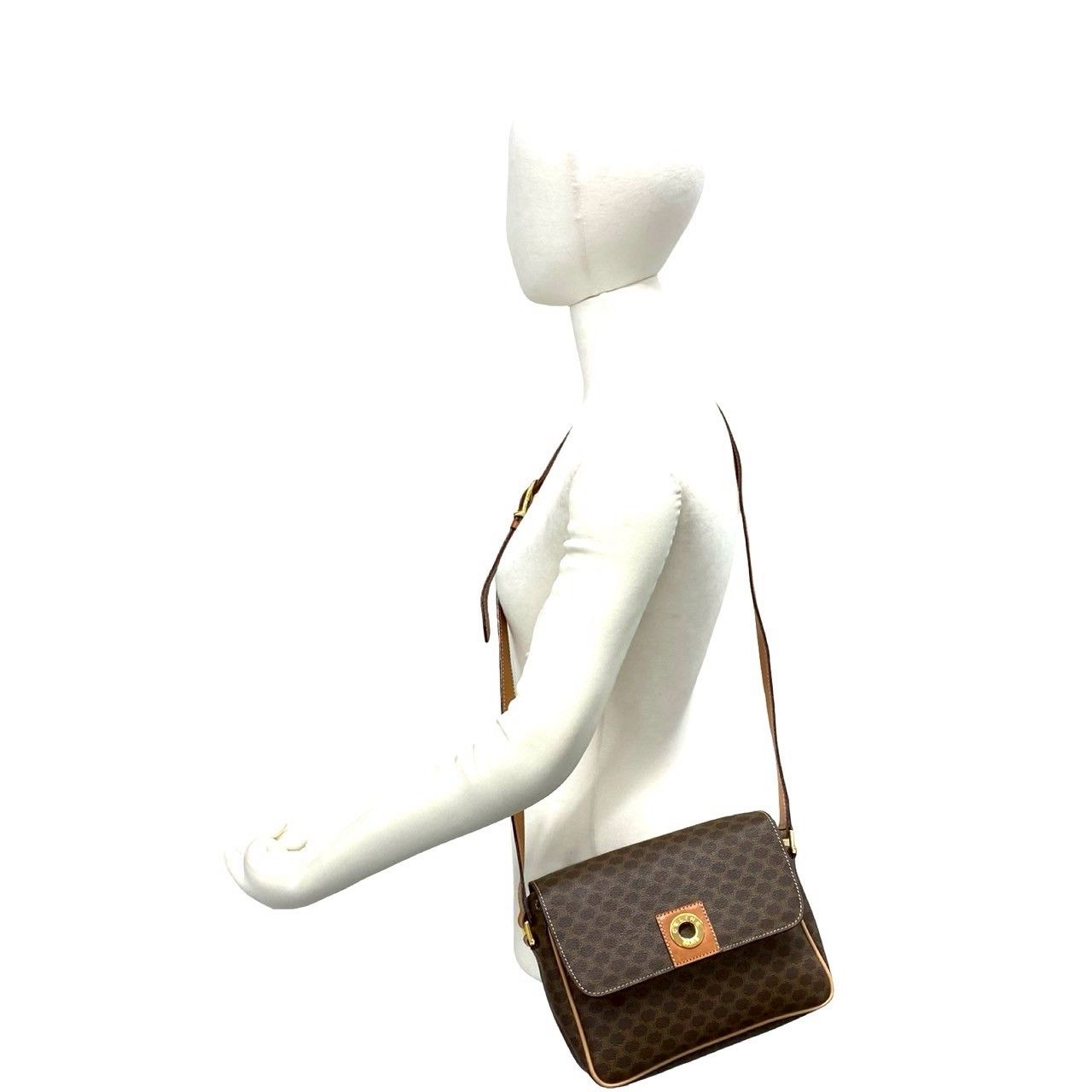 極 美品 CELINE セリーヌ マカダム ブラゾン トリオンフ ロゴ 柄