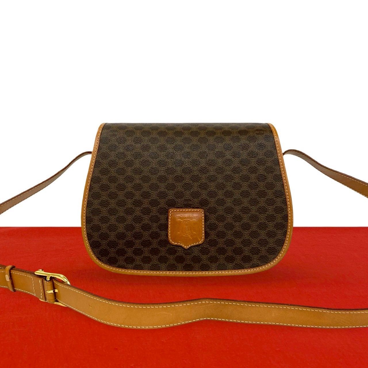 極 美品 CELINE セリーヌ ヴィンテージ マカダム ブラゾン トリオンフ