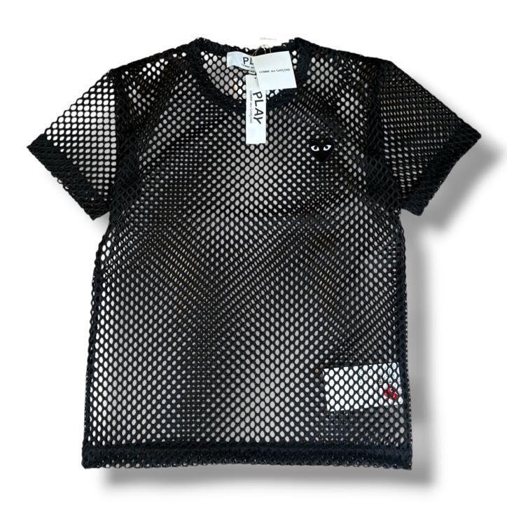 参考上代15,180円 未使用品 PLAY COMME des GARCONS MESH T-SHIRT RED