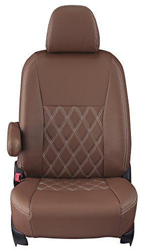 R◆クラッツィオ(Clazzio) シートカバー デリカ D:5 8人 H31(2019)/2~ ディーゼル 運転席パワーシート車 Clazzio ダイヤ ブラウン×アイボリー EM【16EMC7601N】