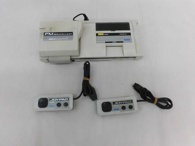中古品 ゲーム セガ マーク3 本体 動作品 MARK? SG-1000M3 + 専用 FMサウンドユニット FM-70・コントローラー付き