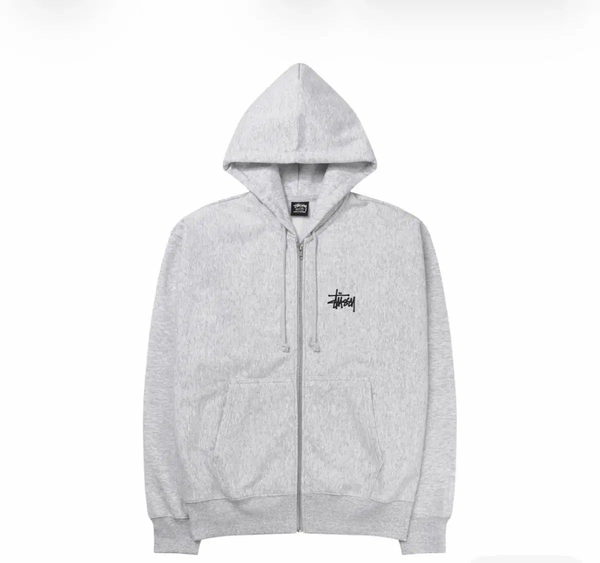 STUSSY フードジップアップ グレー s