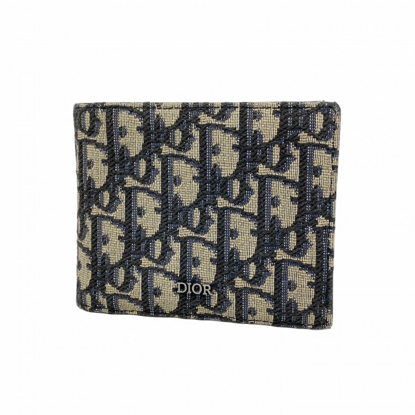 クリスチャン・ディオール(Christian Dior) クリスチャンディオール 財布 トロッター キャンバス ネイビー メンズ