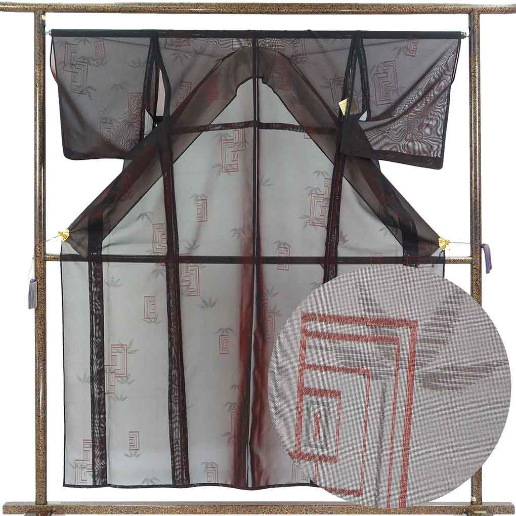 紋紗着物 身丈156cm 裄66cm 前幅25cm 後幅31cm 袖丈48cm 袖幅33cm