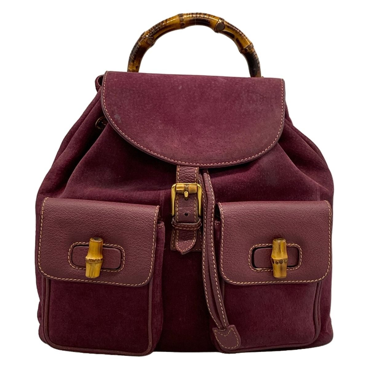 GUCCI(グッチ) リュックサック バンブー パープル レザー 16,543円