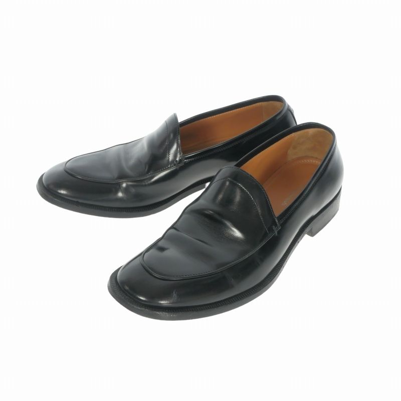 【送料無料】【美品】Maison Margielaブラックレザー ローファー38 メゾンマルジェラ Maison Margiela レザー ローファー シューズ 靴 40