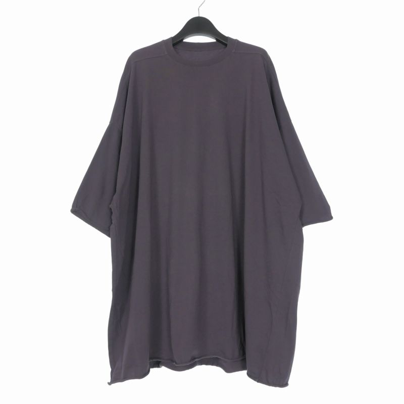 リックオウエンス Rick Owens 21AW トミーロールアップTシャツ カットソー 半袖 46 EGGPLANT パープル RR02A5205-JA 国内正規