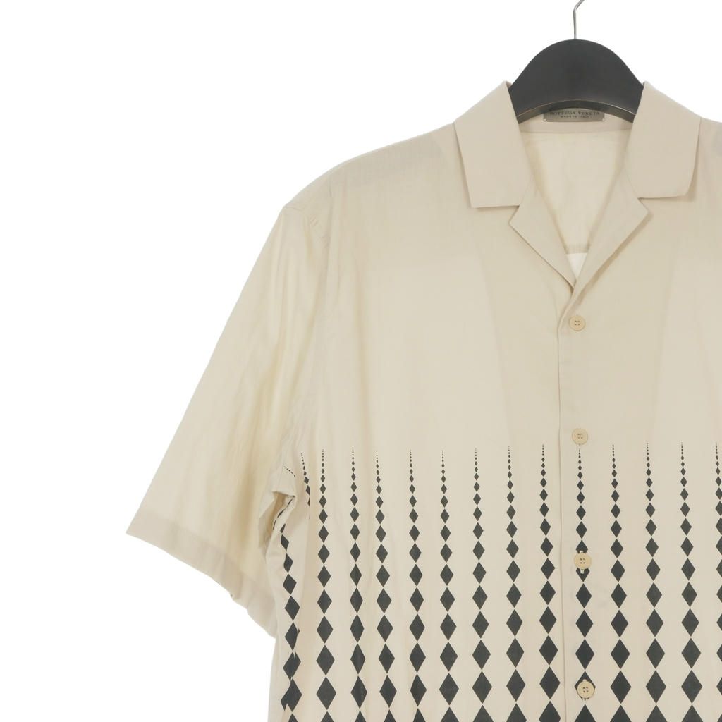 ボッテガヴェネタ BOTTEGA VENETA ダイヤ柄 オープンカラーシャツ 半袖 