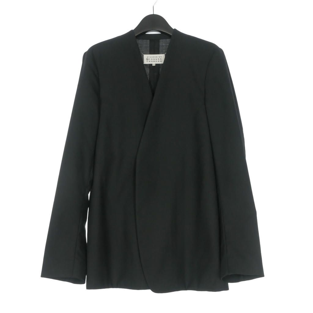 マルタンマルジェラ 10 Martin Margiela 10 18SS No Collar Jacket ノーカラージャケット ブレザー 長袖 44 ブラック 黒 S50BN0336 国内正規