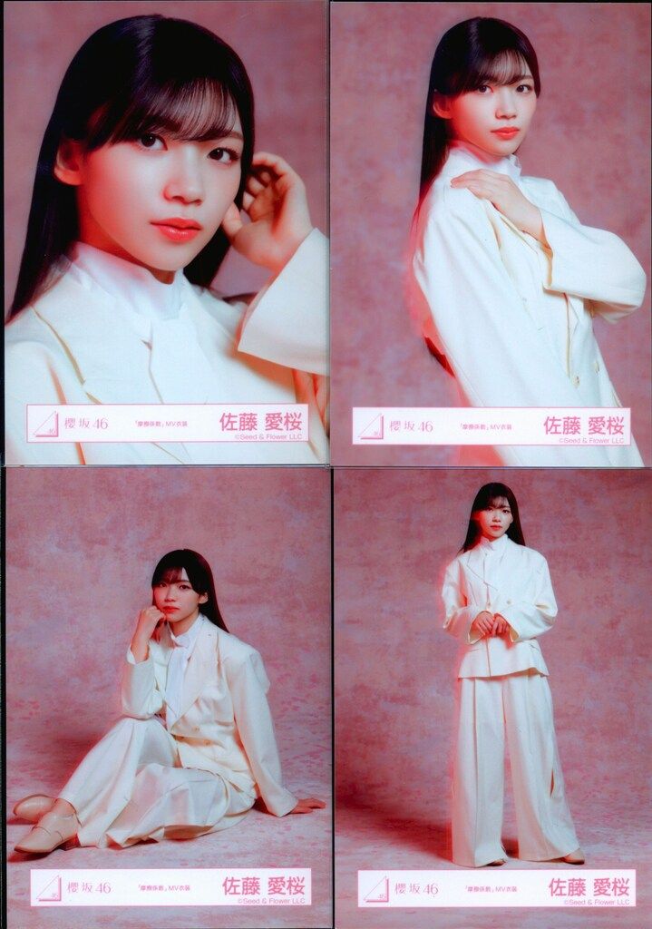 摩擦係数 櫻坂46 佐藤愛桜 新参者 生写真 赤白 赤緑 ギンガムチェック