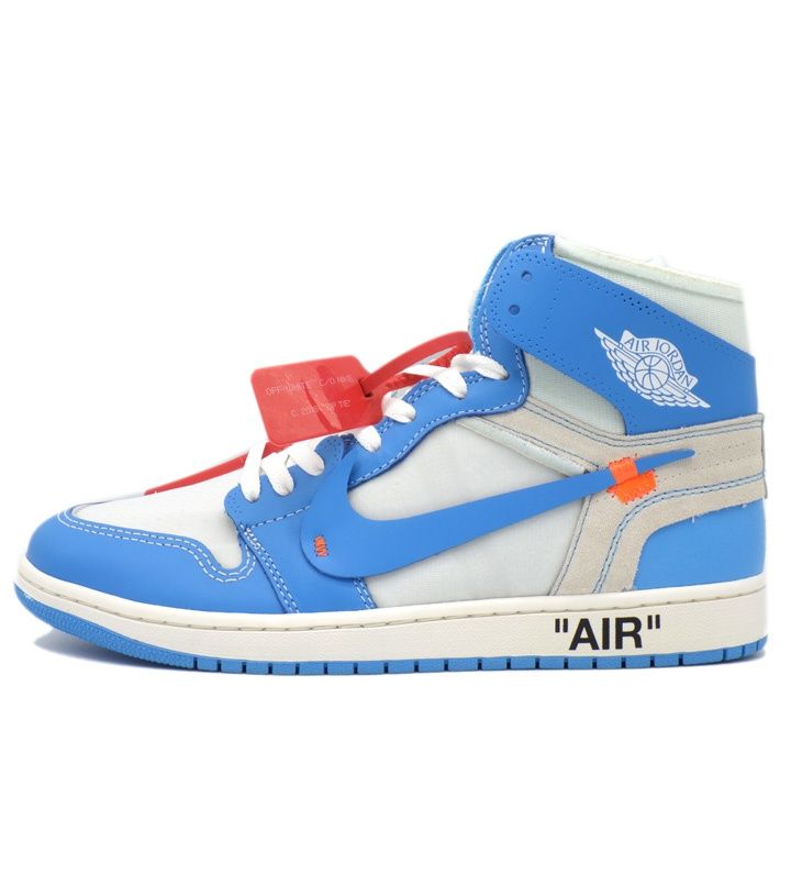 ナイキ NIKE × オフホワイト OFF WHITE 【 AIR JORDAN 1 RETRO HIGH OG UNC Dark Powder Blue AQ0818 148 】 エア ジョーダン 1 UNC スニーカー f31394