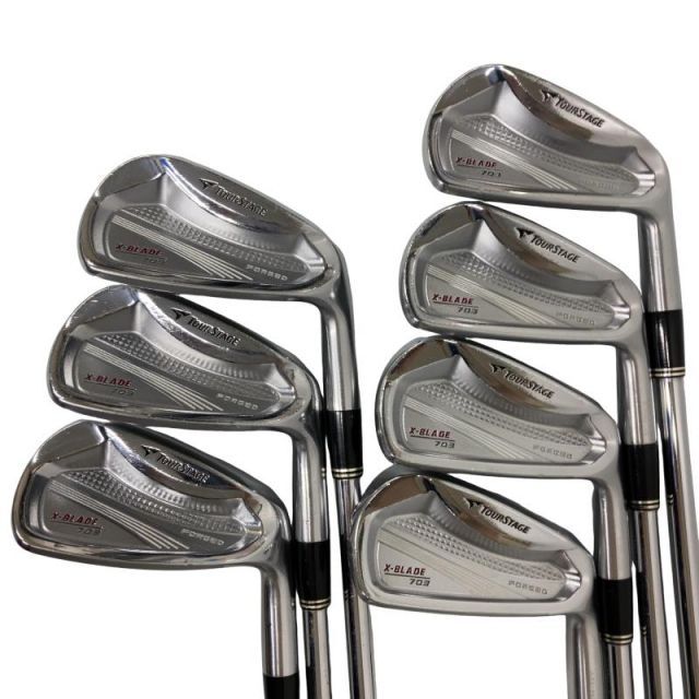 【中古】 ブリヂストン TOURSTAGE X-BLADE 703 8S アイアンセット IR Dynamic Gold (フレックスS) メンズ 男性用 右利き 右用 Dランク ゴルフクラブ