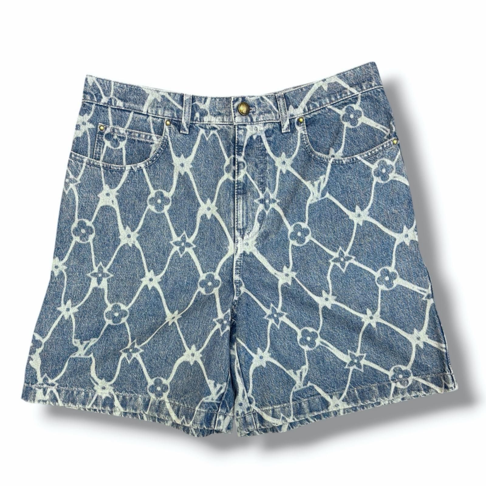 国内正規 LOUIS VUITTON 24SS モノグラム ウォッシュ デニム ハーフ