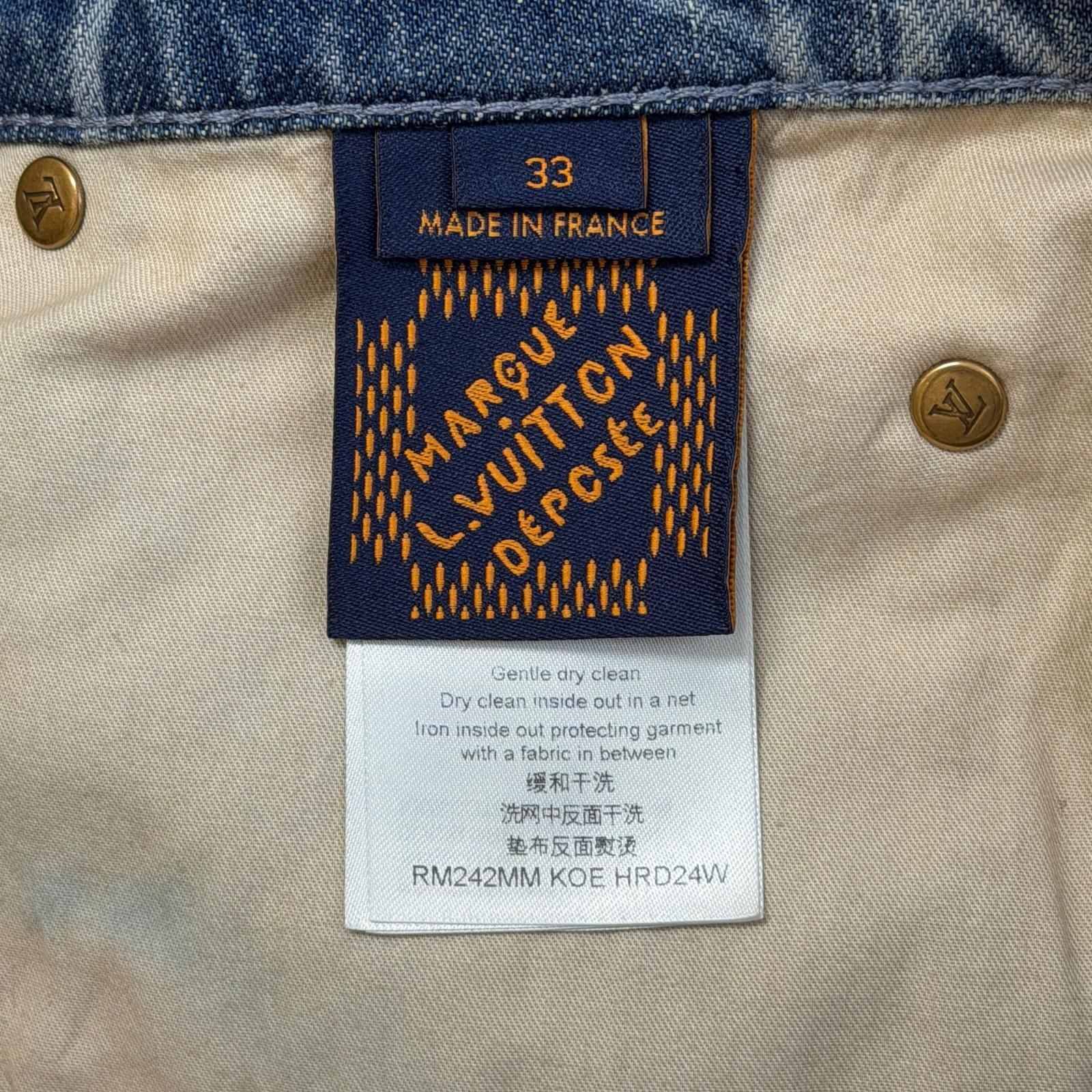 国内正規 LOUIS VUITTON 24SS モノグラム ウォッシュ デニム ハーフ 
