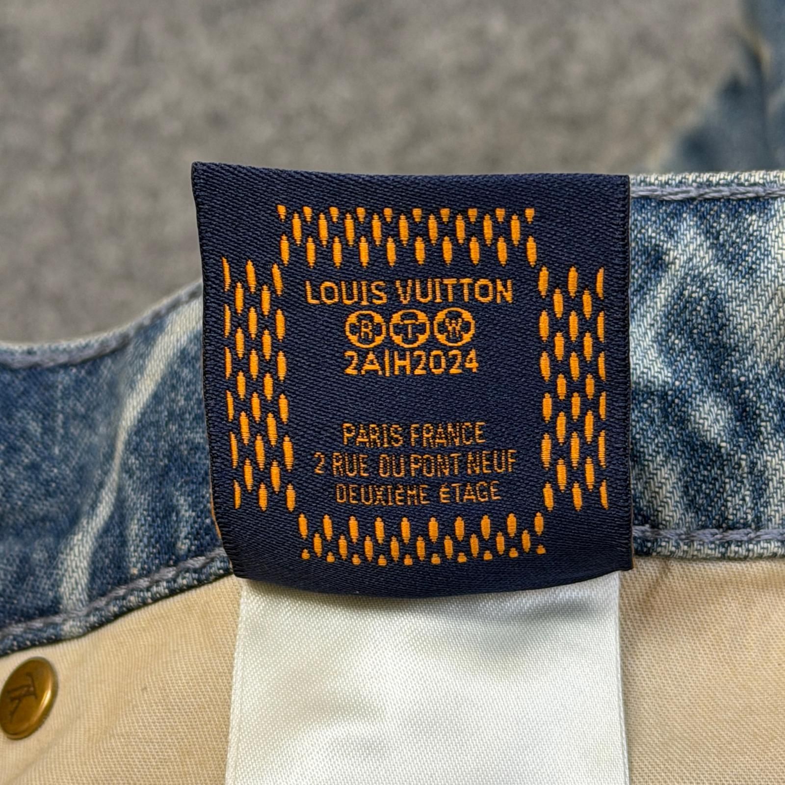 国内正規 LOUIS VUITTON 24SS モノグラム ウォッシュ デニム ハーフ 