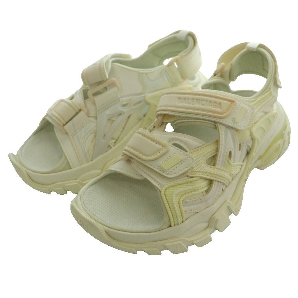 バレンシアガ BALENCIAGA トラック サンダル track sandal 厚底 ロゴ 23cm 白 ホワイト アイボリー /SS ■OS ■SH