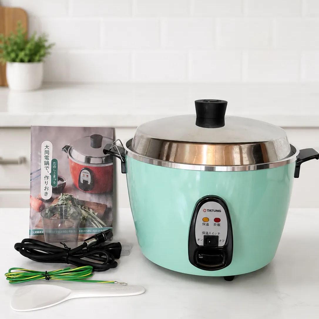 【極美品】TATUNG 大同電鍋 TAC-10ID アクアブルー 1.8L 電気鍋 炊飯 保温 調理鍋 付属品あり