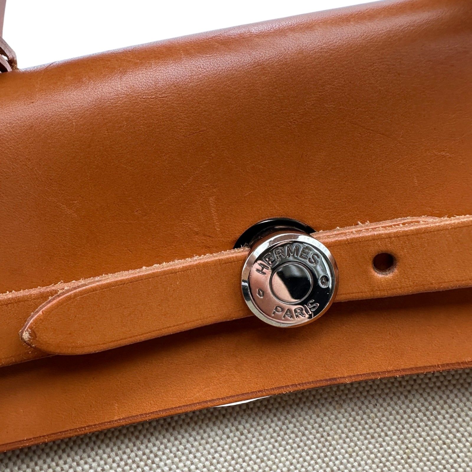 エルメス HERMES エールバッグMM □B刻 ベージュ/ゴールド ゴールド