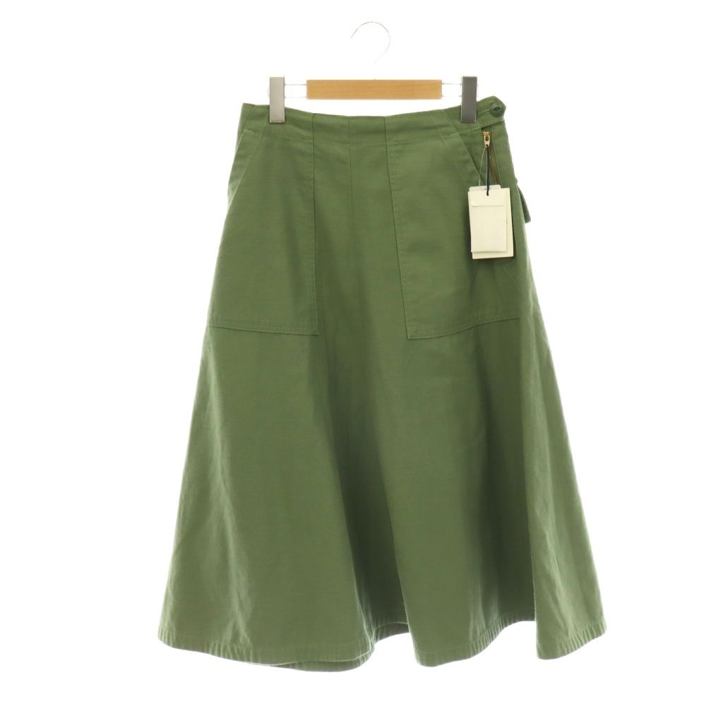 マディソンブルー MADISONBLUE 24SS FATIGUE FLARE SK L.oz BS フレアスカート 01 S カーキ /ES ■OS