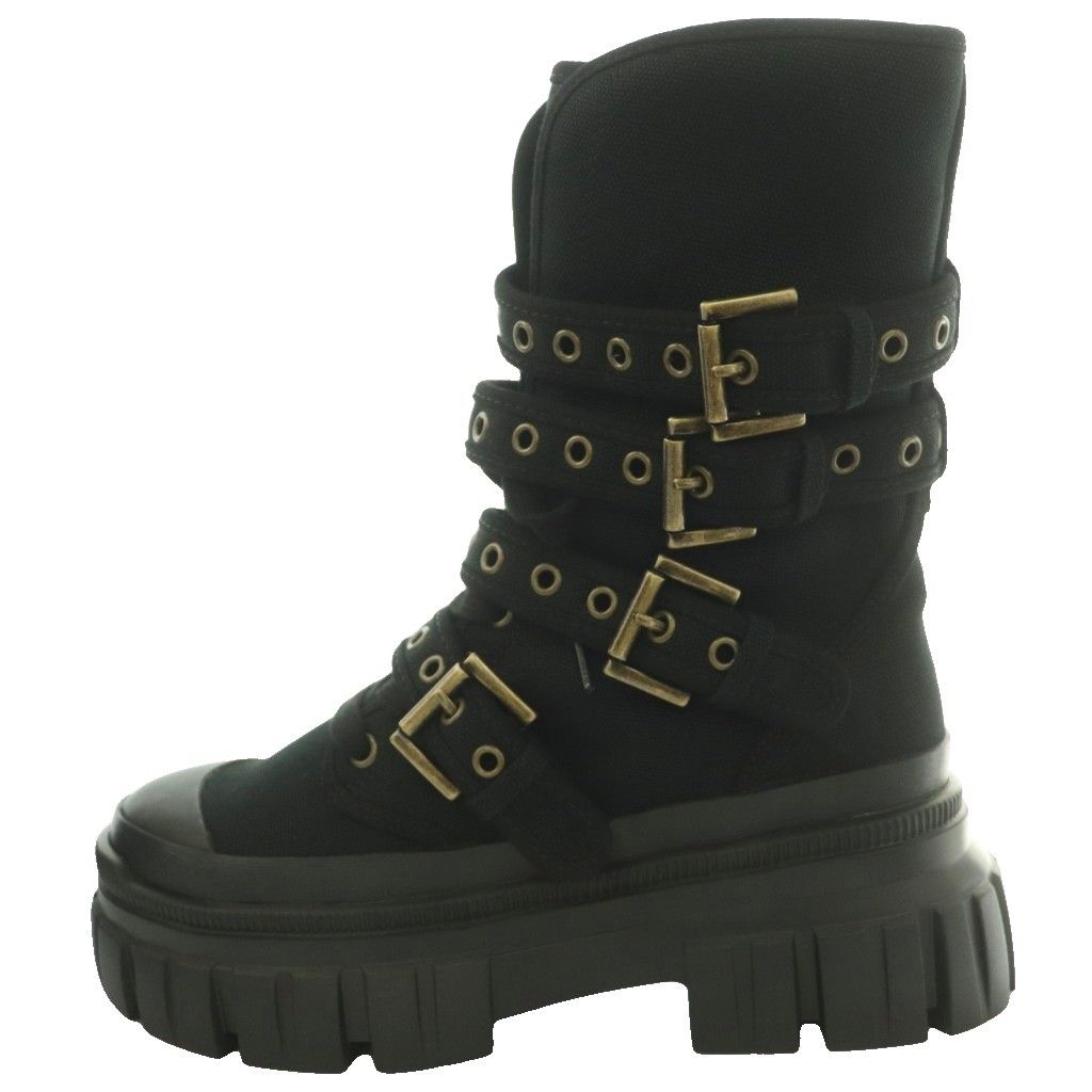 ヒステリックグラマー HYSTERIC GLAMOUR アイレットベルト EYELET BELT コンバットスニーカー ショートブーツ 25cm 黒 ブラック /SS ■OS