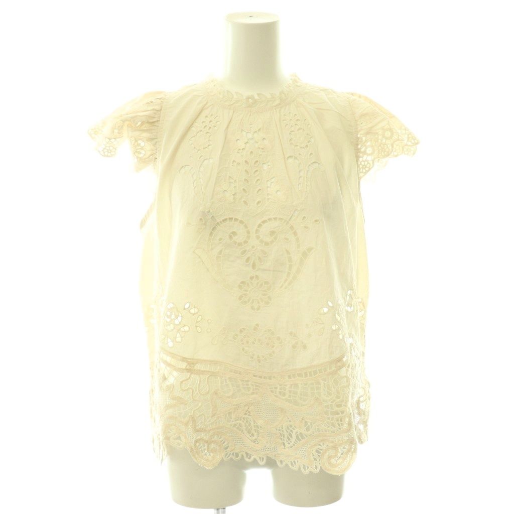 シーニューヨーク sea NEW YORK 25SS GIANNA LACE FLUTTER SLV TOP iena l ブラウス レース S アイボリー /ES ■OS