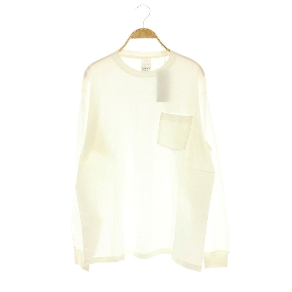 コモリ COMOLI D01-05026ポケット付カットソー Tシャツ 長袖 2 ホワイト /HK ■OS ■AD