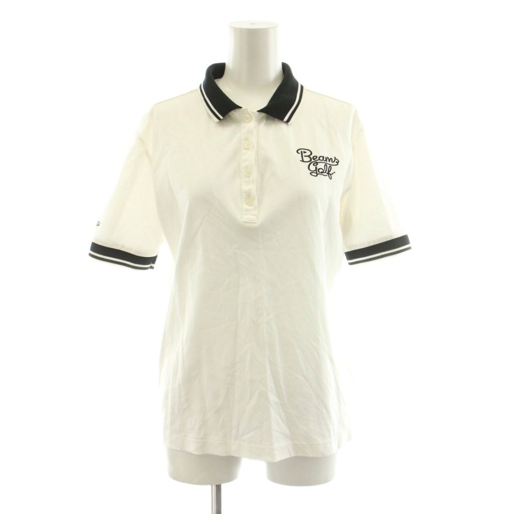 ビームスゴルフ BEAMS GOLF 24SS Cleric cotton polo shirt クレリックコットンポロシャツ カットソー 半袖 ロゴ刺繍 L 白 ホワイト 83-02-0039-461 /KU