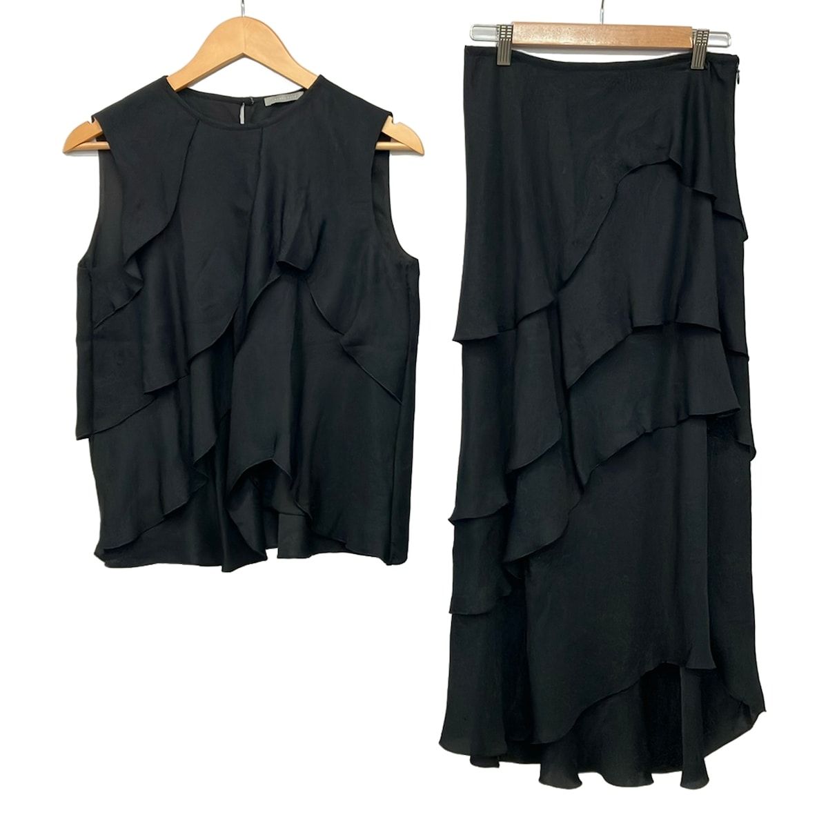theory luxe(セオリーリュクス) スカートセットアップ レディース美品 - 黒 フリル