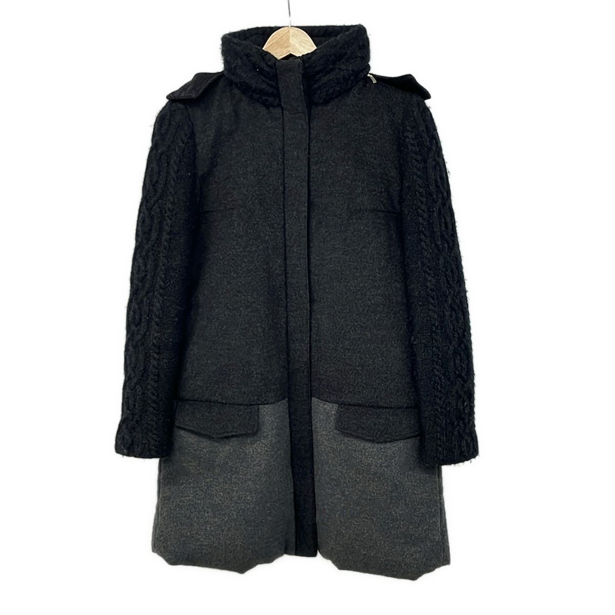 FOXEY(フォクシー) コート サイズ38 M レディース美品 - 33348 ダークグレー×黒