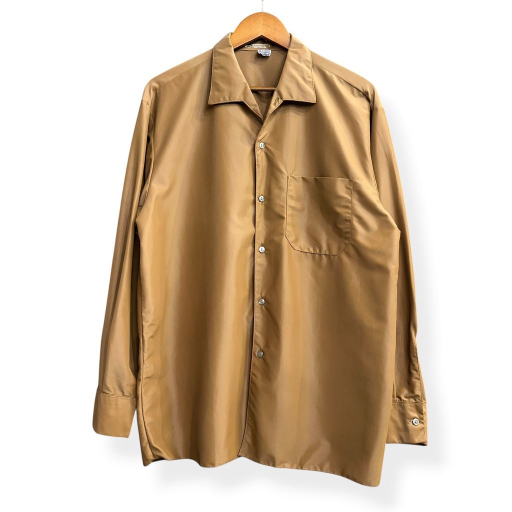 60's~ Vintage Nylon Shirt ナイロンシャツ オープンカラー 開襟 ユーロ EURO ドイツ German 古着 No.A61