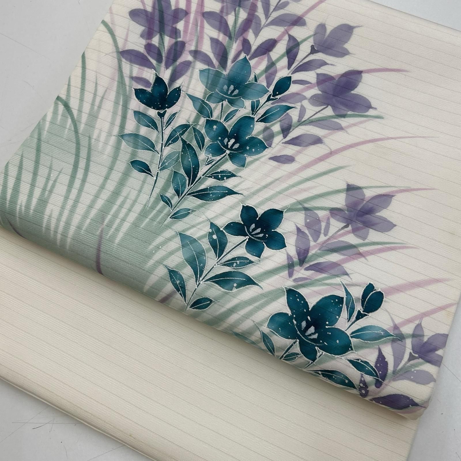 夏帯 名古屋帯 絽 美しい草花 開き 化繊 MA-8759 - メルカリ