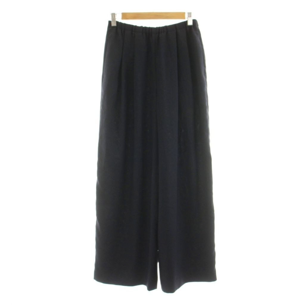 エンフォルド ENFOLD RELAX ELASTIC WIDE-TROUSERS ワイドパンツ イージー 38 紺 ネイビー 300HS631-1670 /KU