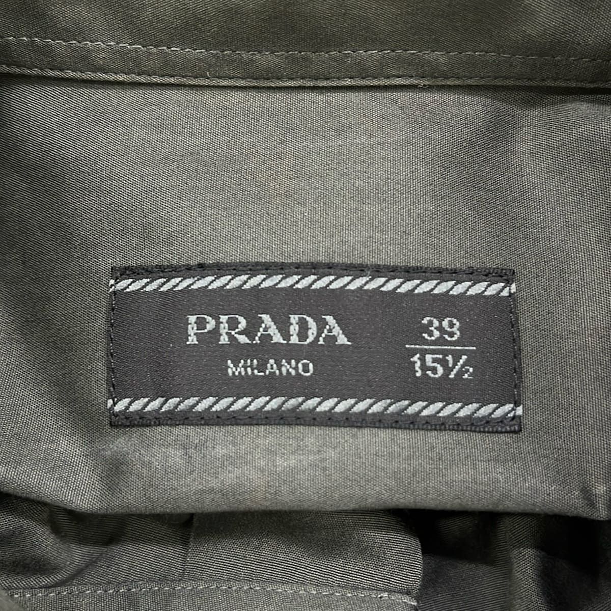 PRADA(プラダ) 長袖シャツ サイズ39 メンズ - カーキ - メルカリ