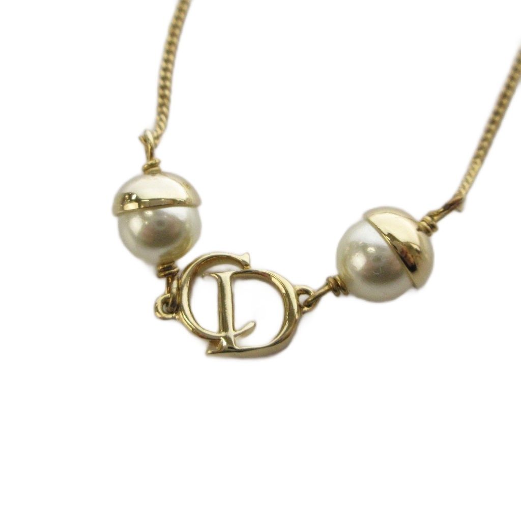 クリスチャンディオール Christian Dior ブレスレット Dロゴ パール ゴールド /BM