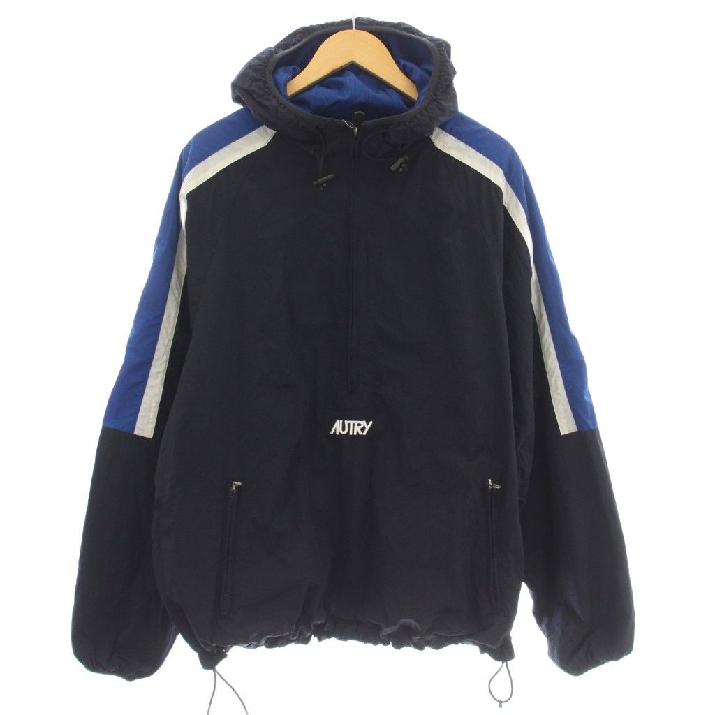 オートリー AUTRY 23AW ハーフジップ ナイロンジャケット アノラックパーカー L ネイビー 紺 23010510001030 /☆G