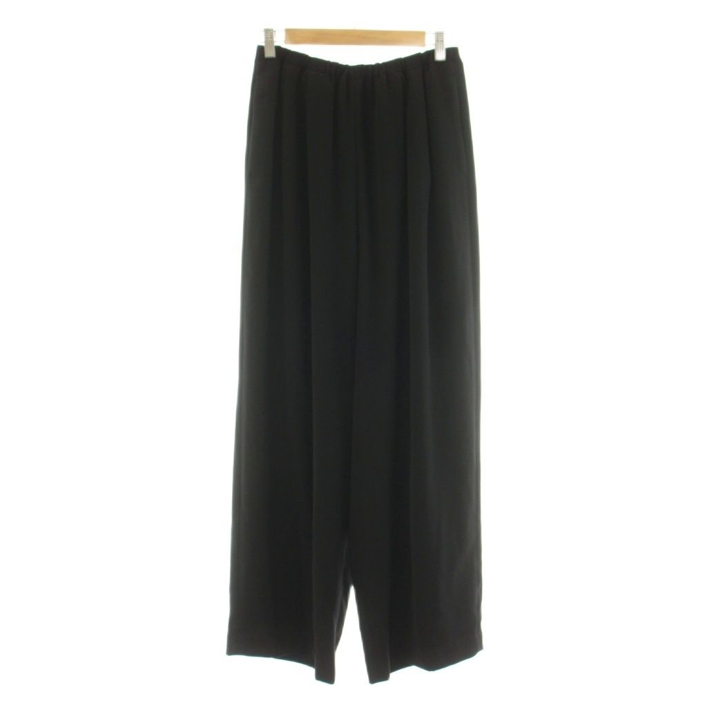 エンフォルド ENFOLD 26SS TAPERED WIDE PANTS テーパードワイドパンツ イージー 38 黒 ブラック 300JS231-0111 /KU