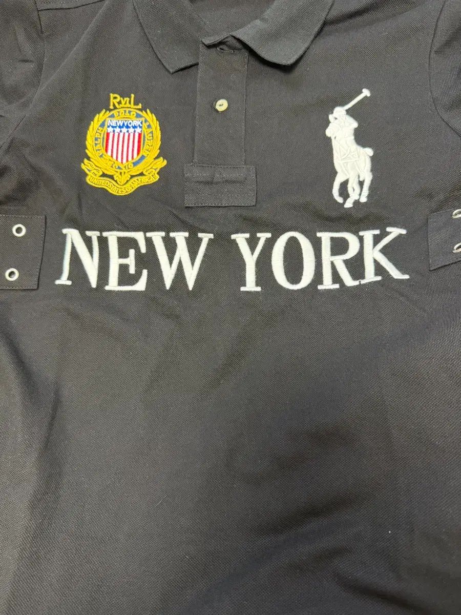 ポロラルフローレン NEW YORK カラーTシャツ ブラック s