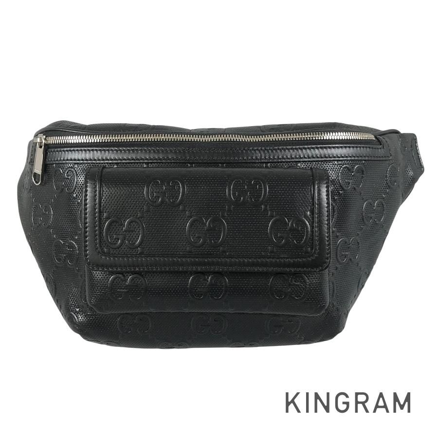 グッチ GUCCI GG エンボス ベルトバッグ 645093 レザー ボディバッグ