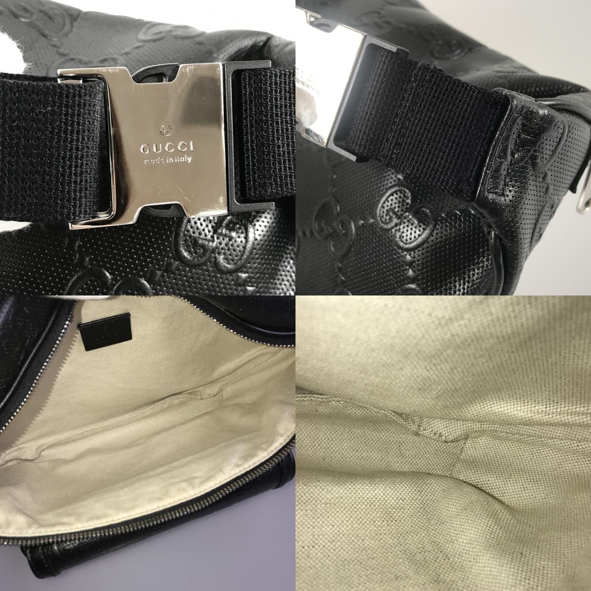 グッチ GUCCI GG エンボス ベルトバッグ 645093 レザー ボディバッグ