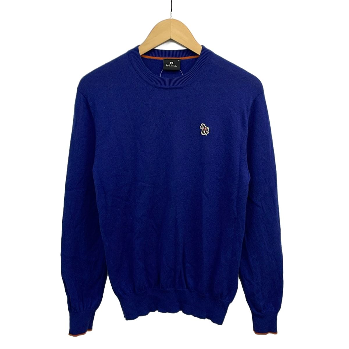 PaulSmith(ポールスミス) 長袖セーター サイズM メンズ - ブルー×オレンジ クルーネック