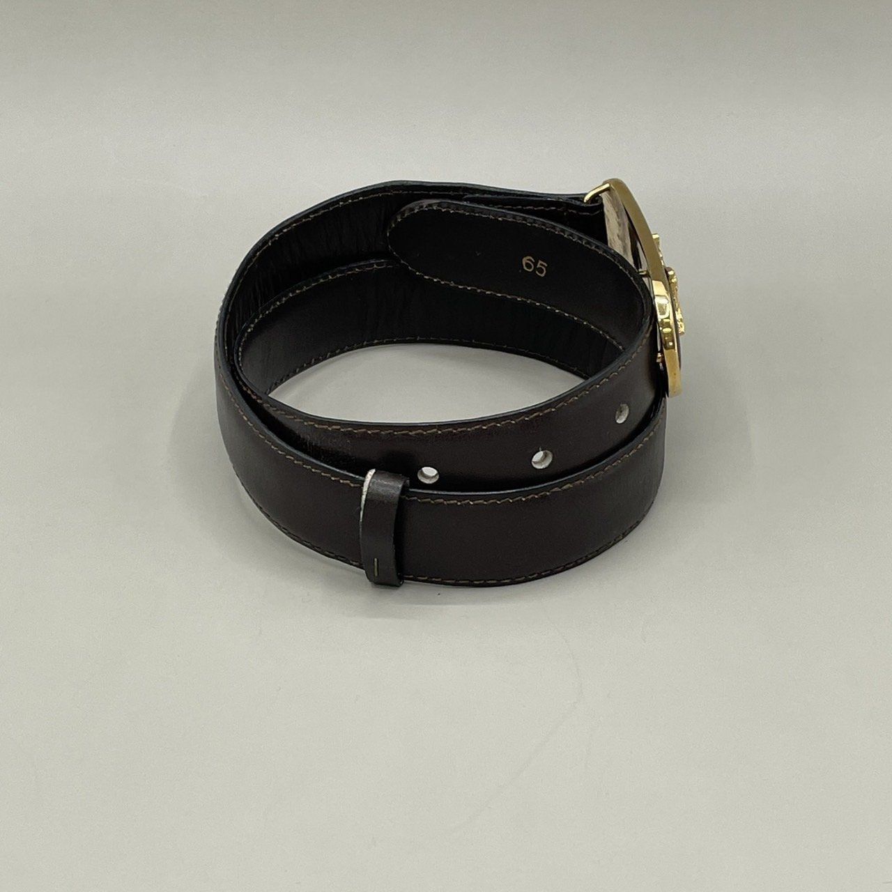 美品 セリーヌ レディースベルト 馬車 金金具 レザー 茶 vintage