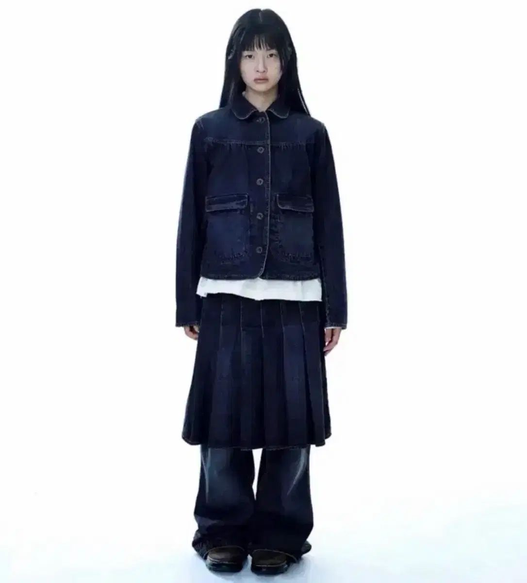 ISSEY MIYAKE イッセイミヤケ ディープデニム スカート パンツ セット 2サイズ