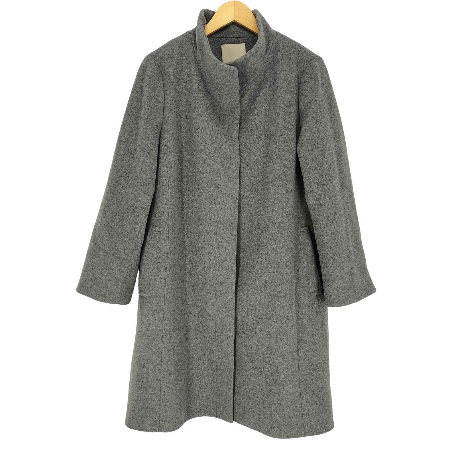 ジユウク 自由区 cashmere カシミヤ混スタンドカラーコート レディース 46