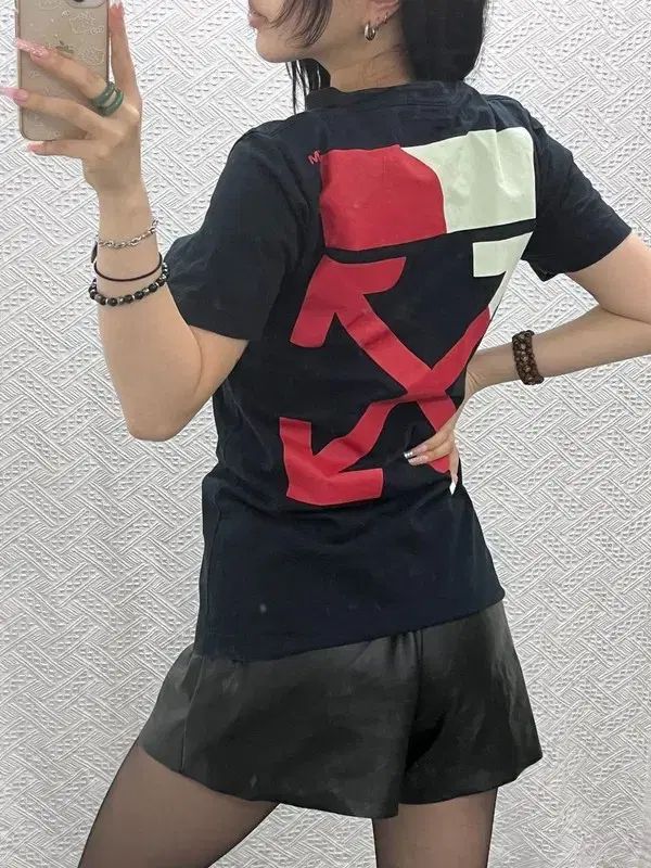 オフホワイト DIAG スプリット ストリート パンク 半袖Tシャツ XS C12214