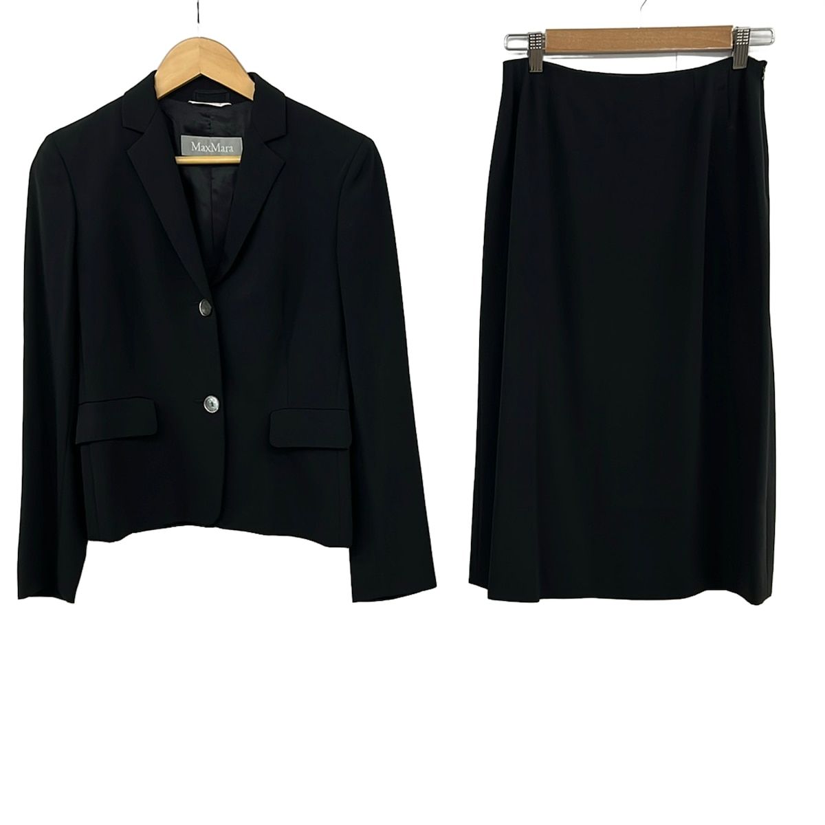 Max Mara(マックスマーラ) スカートスーツ レディース美品 - 黒
