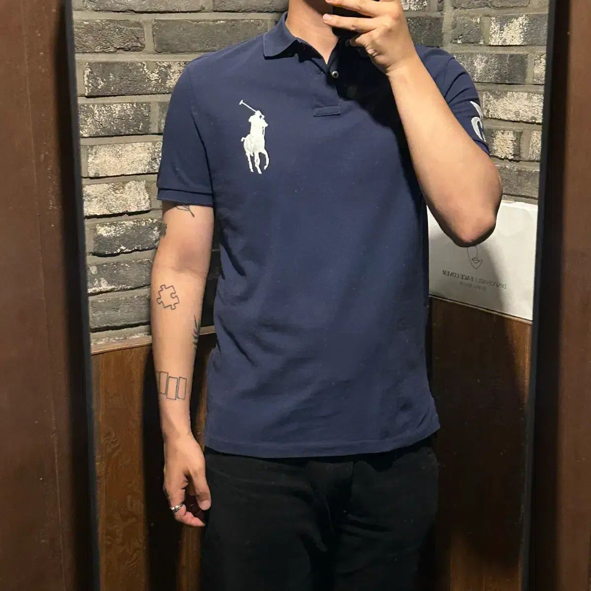 M) ポロラルフローレン Classic BIGポニー 半袖 カラーTシャツ ネイビー M) ポロラルフローレン Classic BIGポニー 半袖 カラーTシャツ ネイビー