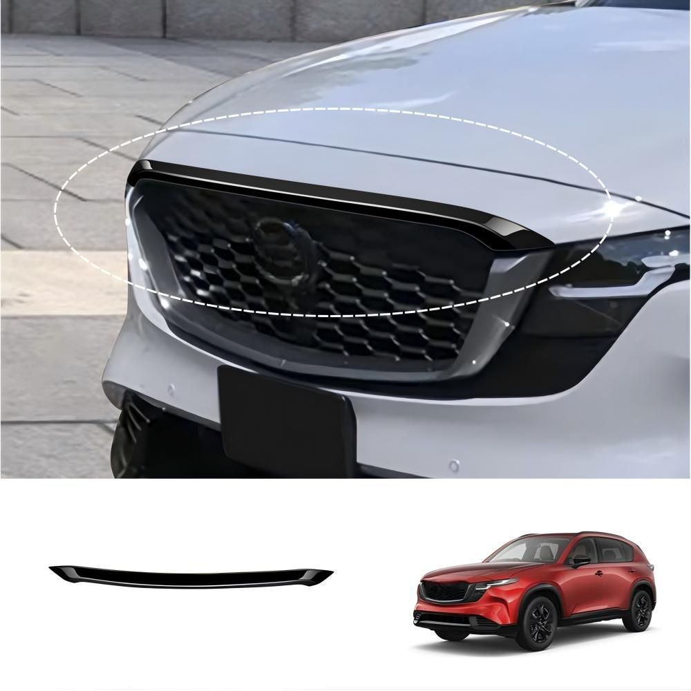 MAZDA マツダ 2026 CX-5 ボンネットモール グロスブラック / クロム ドレスアップ 傷防止 貼るだけ簡単 耐久性 耐摩耗 ABS 製 車種専用 プロテクター 高級感 1 点 おすすめ！