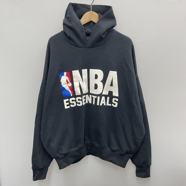 【中古】ESSENTIALS NBA パーカー 黒 サイズXL[91]